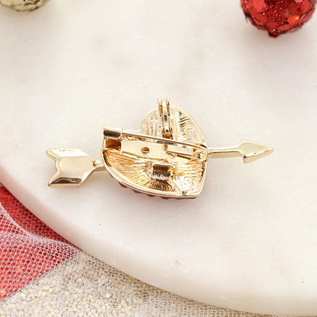 Crystal Heart w/Arrow Pin/Pendant