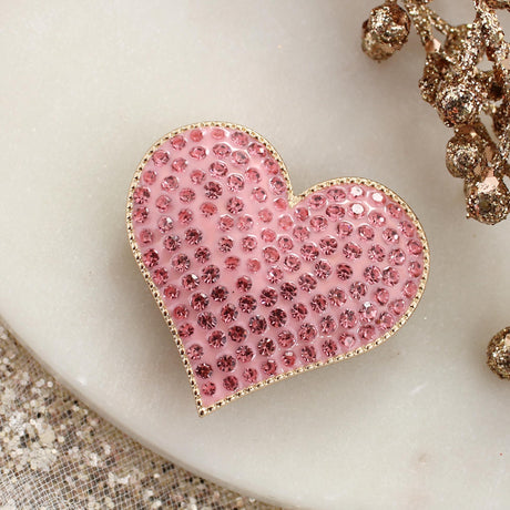 Crystal and Gold Heart Pin/Pendant