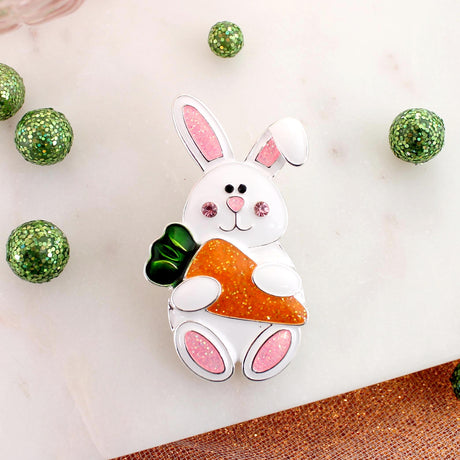 Easter Bunny w/Carrot Pin/Pendant