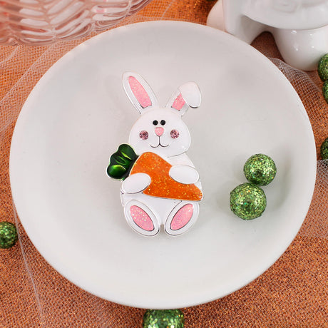 Easter Bunny w/Carrot Pin/Pendant