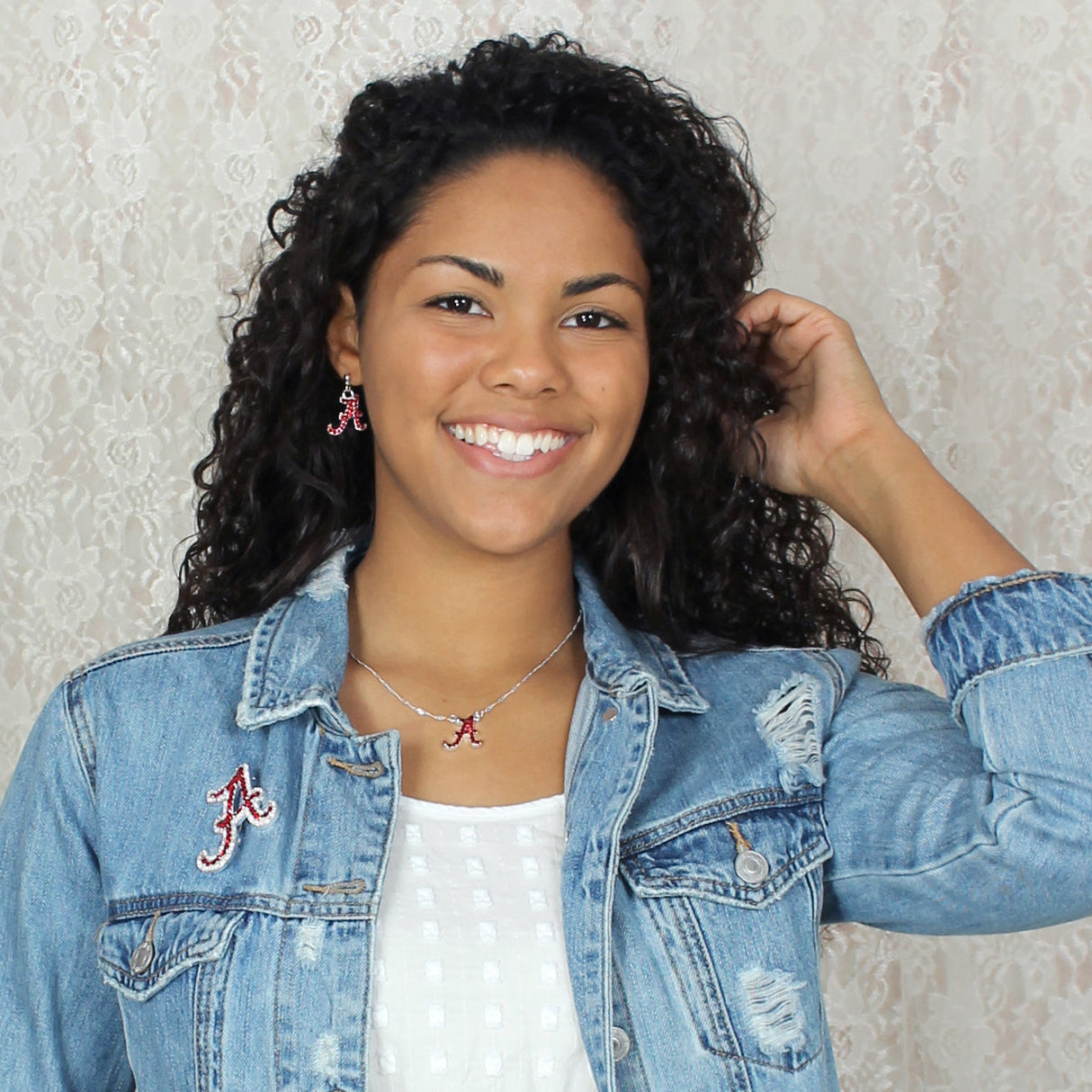 Alabama Crystal Logo Earrings