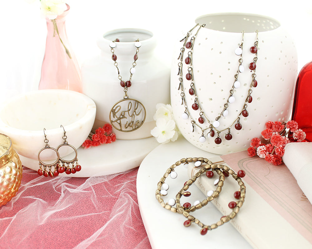 34” Alabama Vintage Style Cutout Slogan Necklace