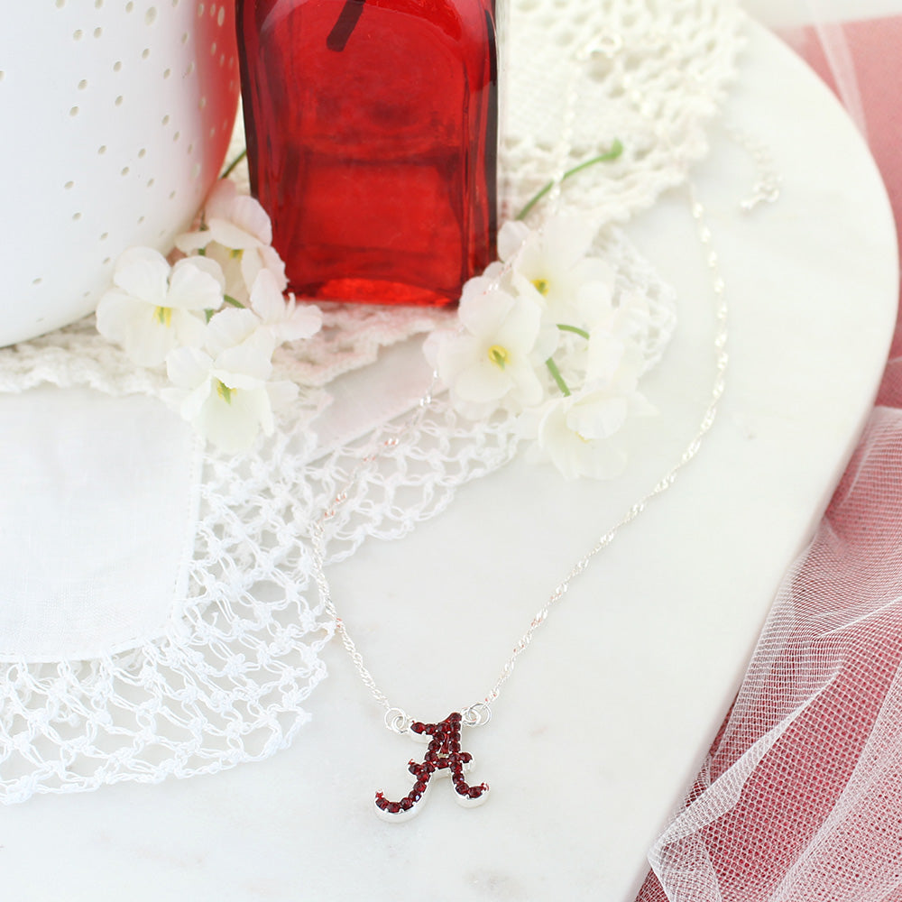 Alabama Crystal Logo Necklace