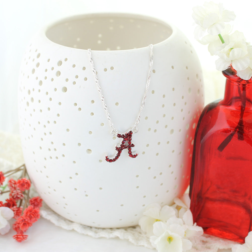 Alabama Crystal Logo Necklace