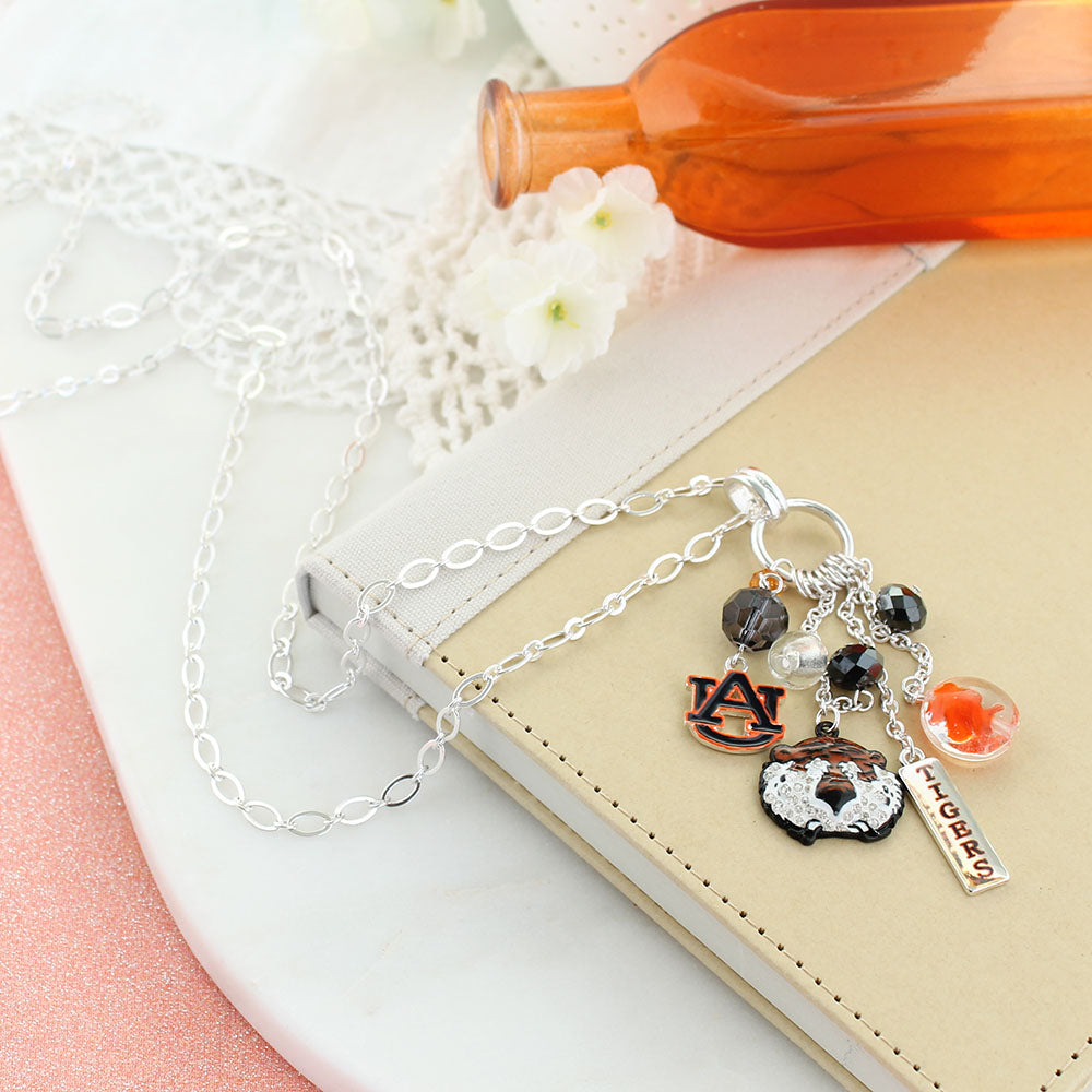 Auburn Cluster Necklace