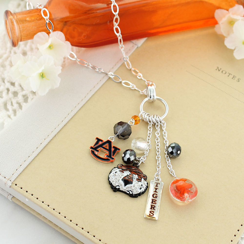Auburn Cluster Necklace
