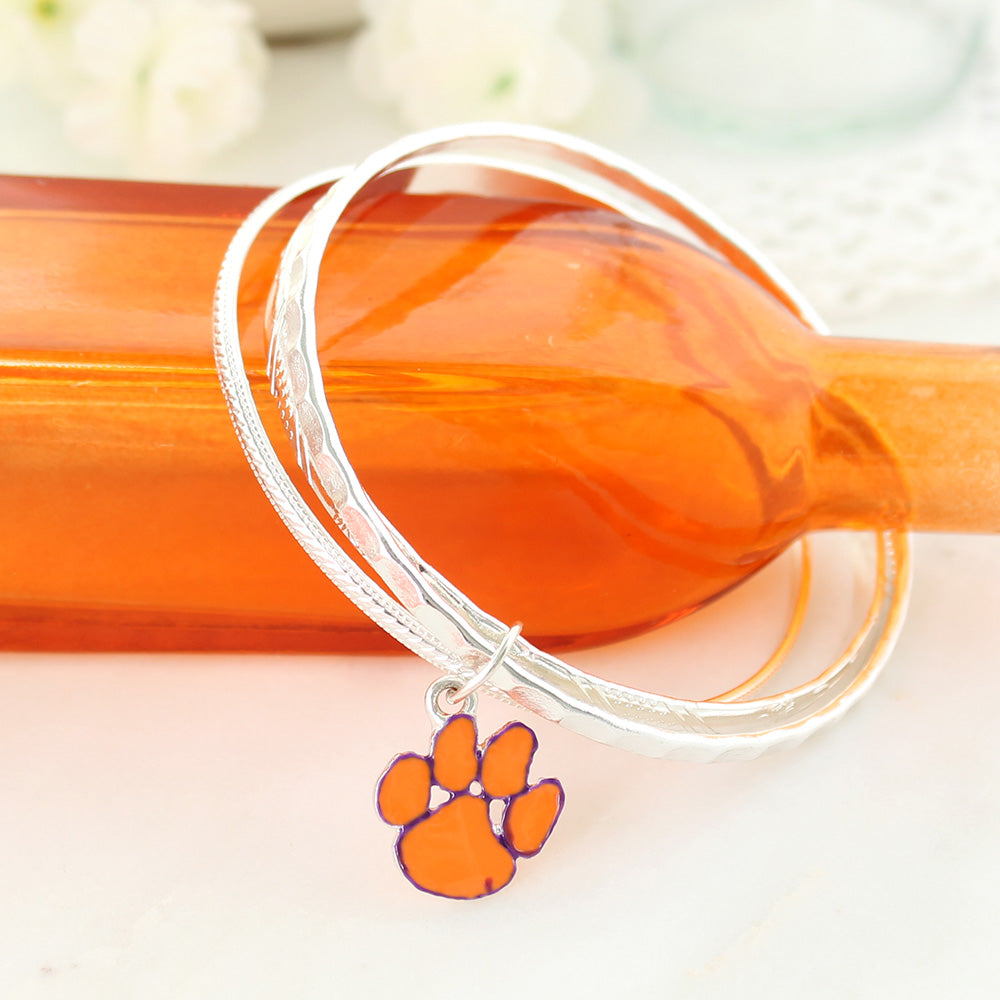 Clemson Logo Bangle Bracelets