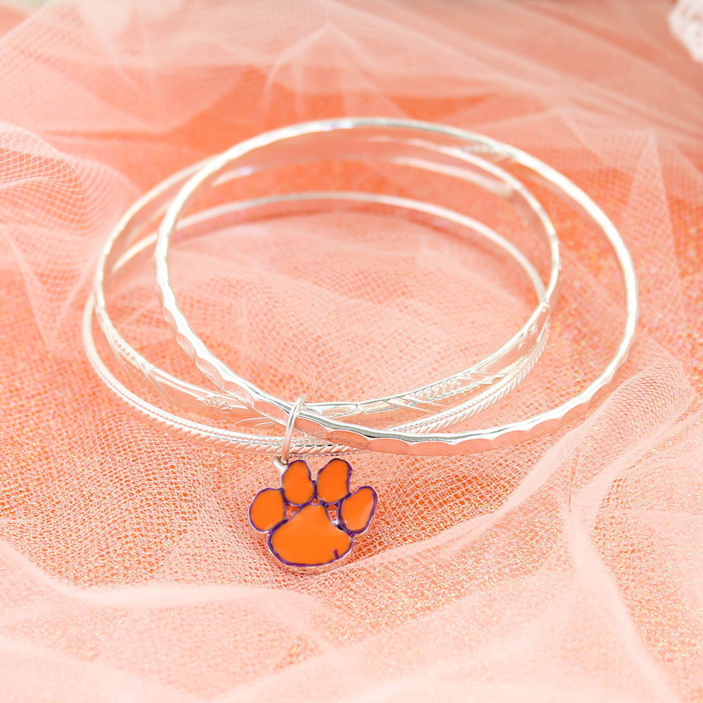 Clemson Logo Bangle Bracelets