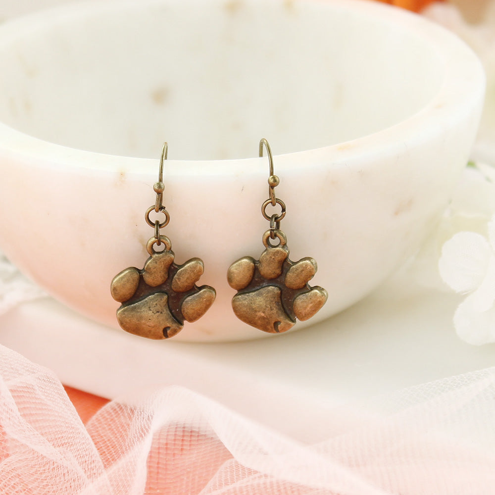Clemson Vintage Style Logo Earrings