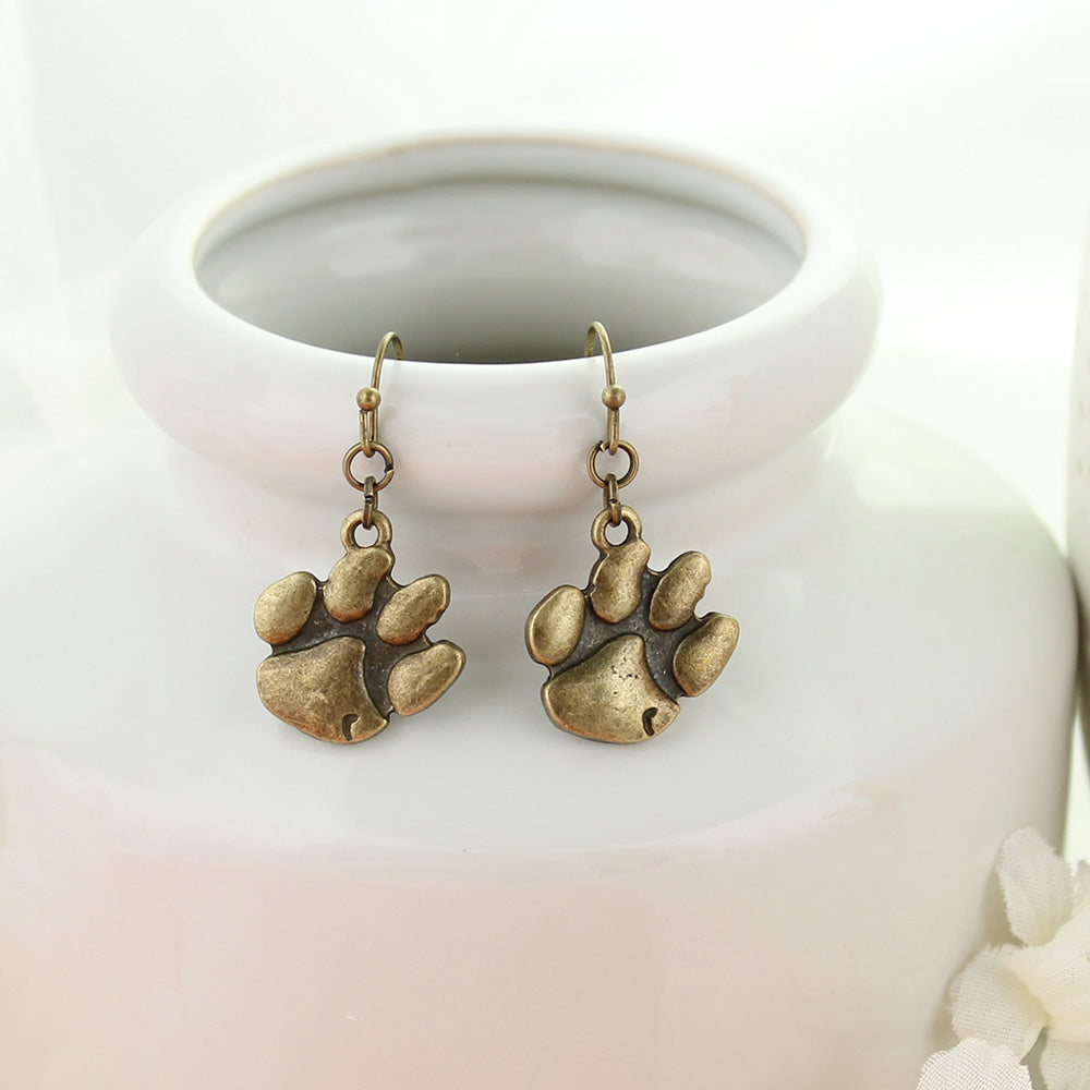 Clemson Vintage Style Logo Earrings