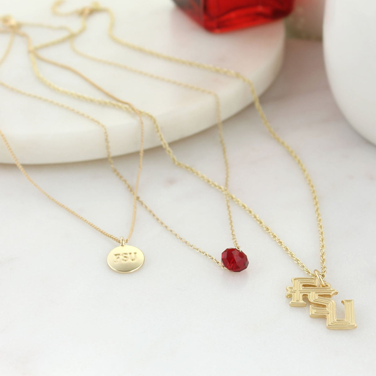 16” - 20” Florida State Matte Gold Logo Trio Necklace