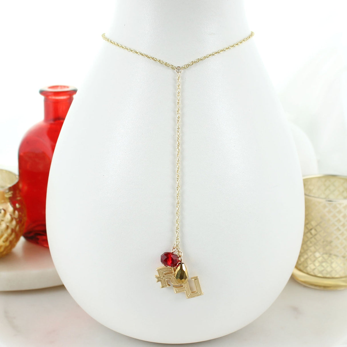 32” Florida State Matte Gold Logo Y-Necklace