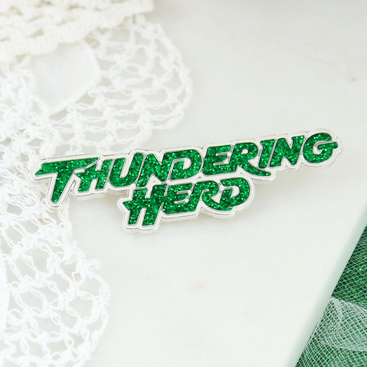 Marshall Slogan Pin