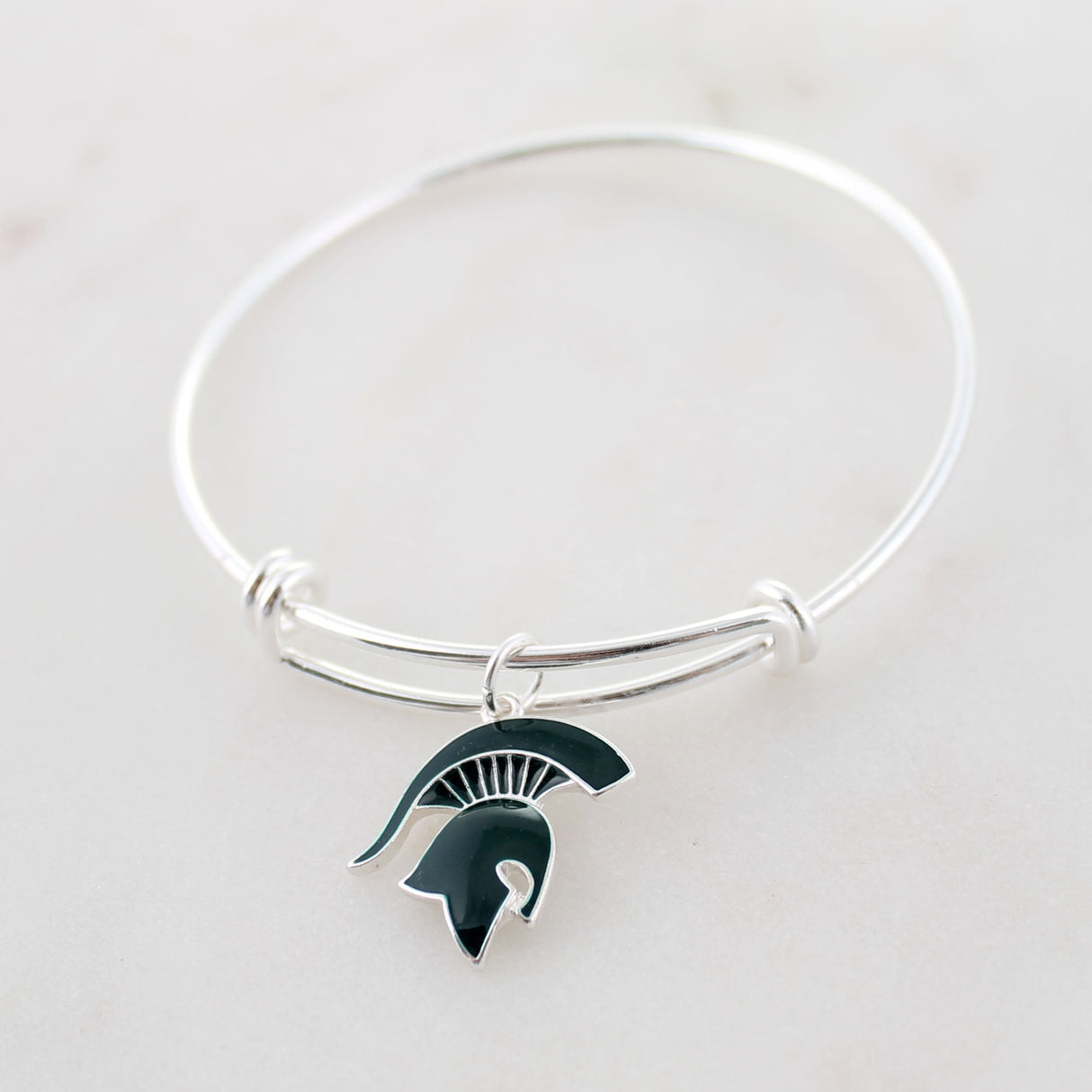 Michigan State Enamel Logo Wire Bracelet