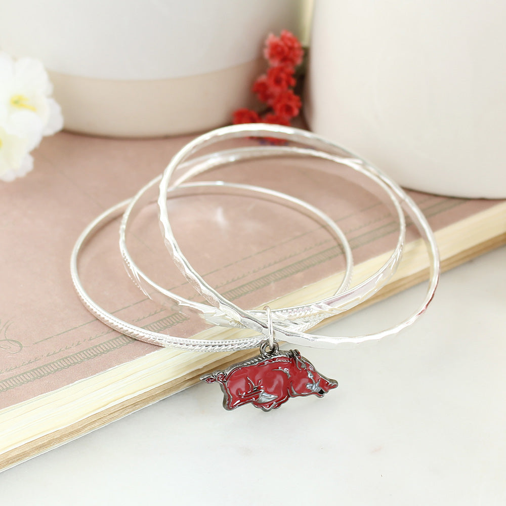 Arkansas Logo Bangle Bracelets