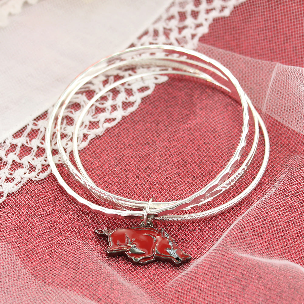 Arkansas Logo Bangle Bracelets