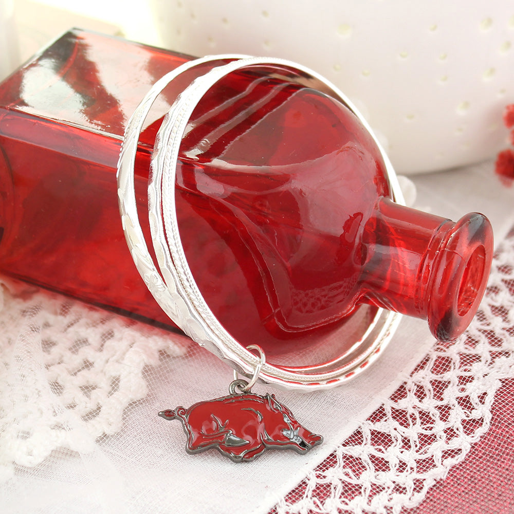 Arkansas Logo Bangle Bracelets