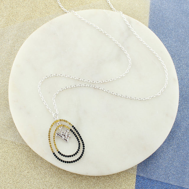 34” West Virginia Crystal Loop Necklace