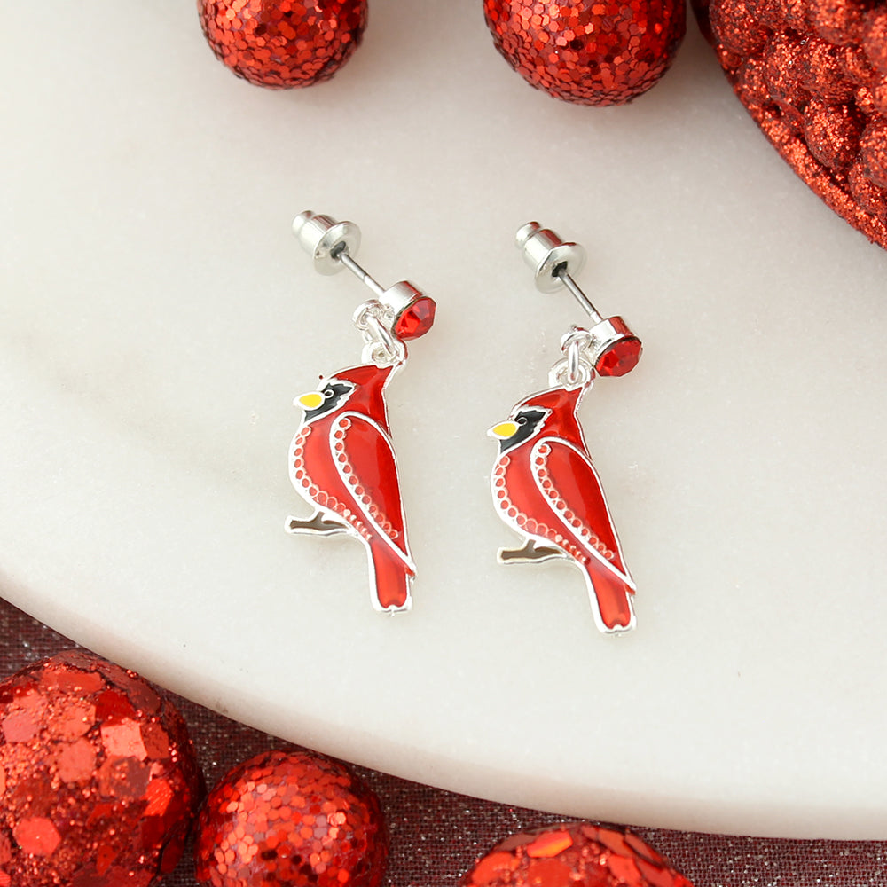 Christmas Cardinal Earrings