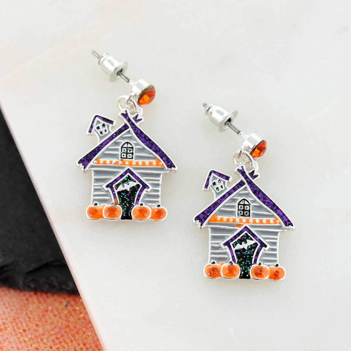 Haunted House Halloween Earrings