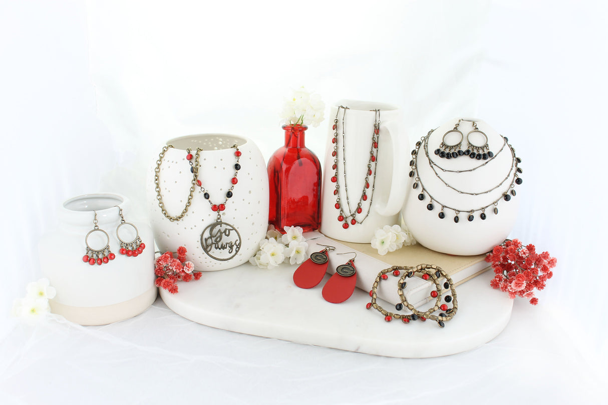 34” Georgia Vintage Style Cutout Slogan Necklace