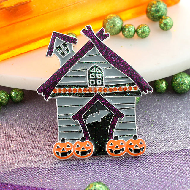 Haunted House Halloween Pin/Pendant