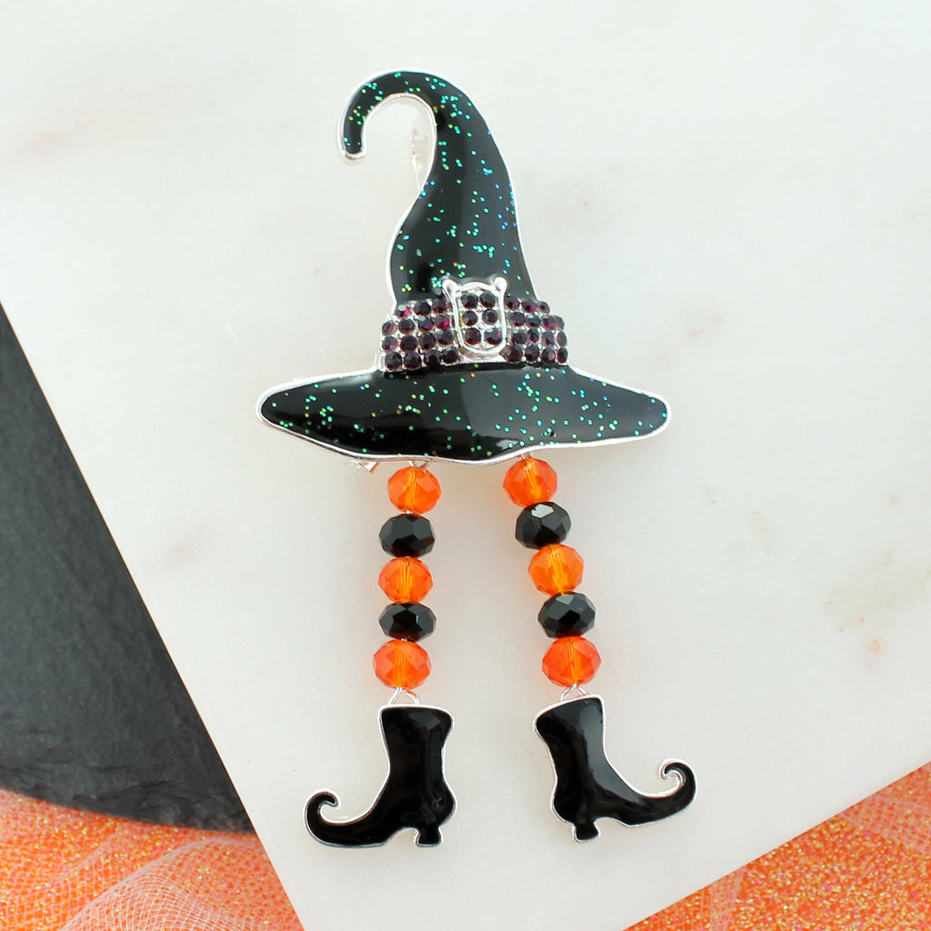 Dangle Leg Witch Hat Pin/Pendant