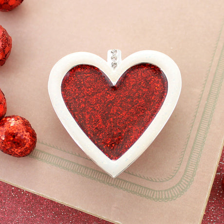 Glitter Enamel Heart Valentine’s Day Pin/Pendant