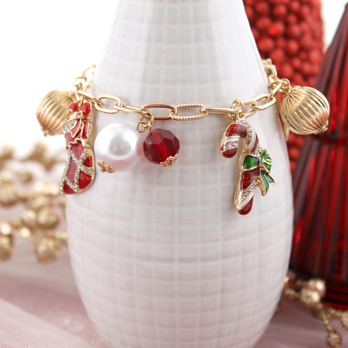 Vintage Christmas Charm Bracelet