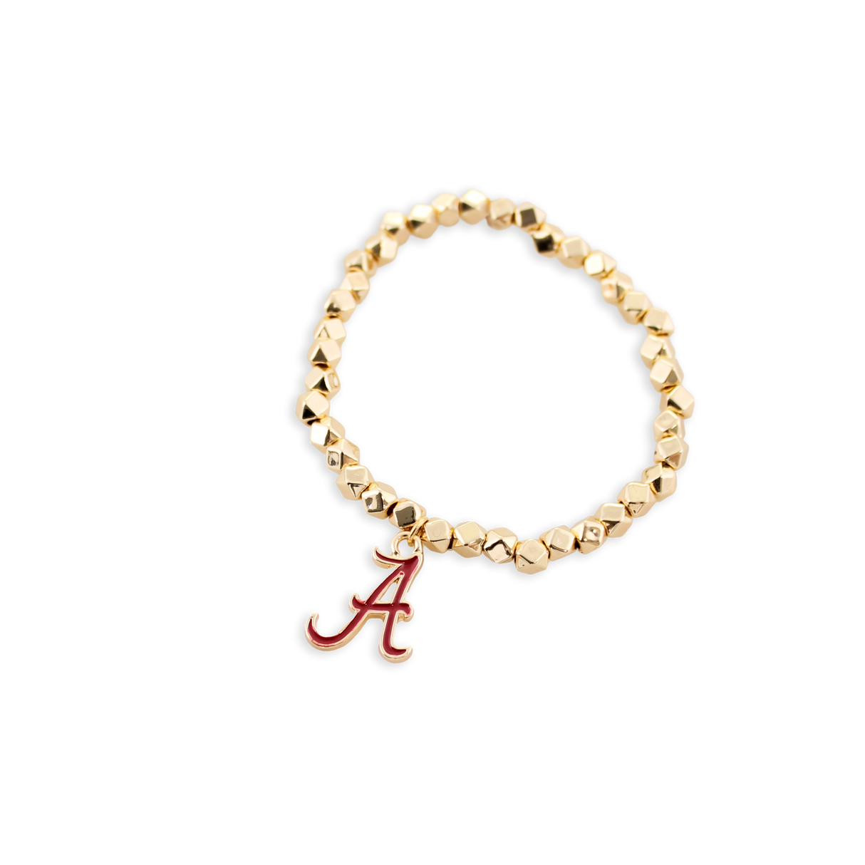Alabama Gold Stretch Bracelet w/Enamel Logo