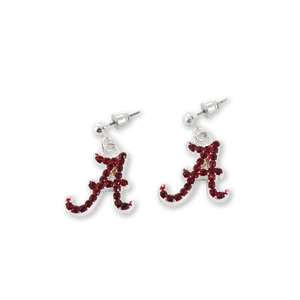 Alabama Crystal Logo Earrings