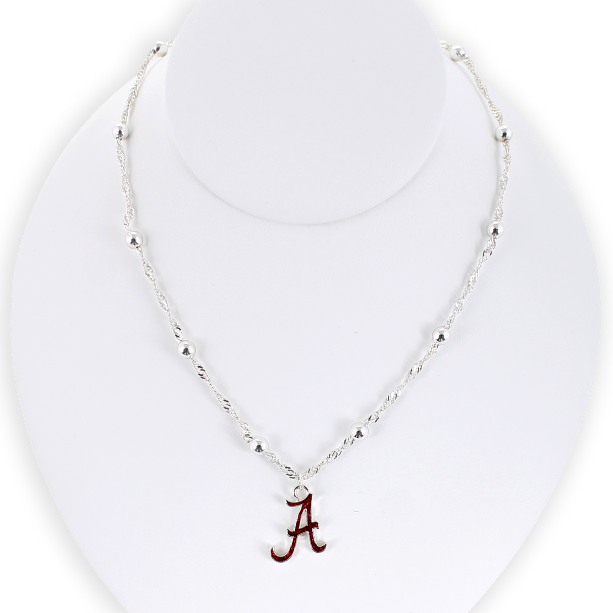 Alabama Glitter Enamel Logo Necklace