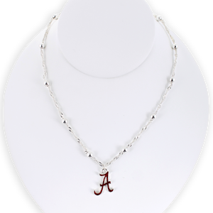 Alabama Glitter Enamel Logo Necklace