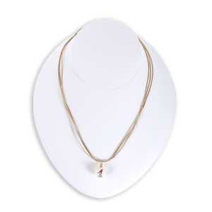 18” Alabama Gold & Pearl Logo 3-Strand Necklace