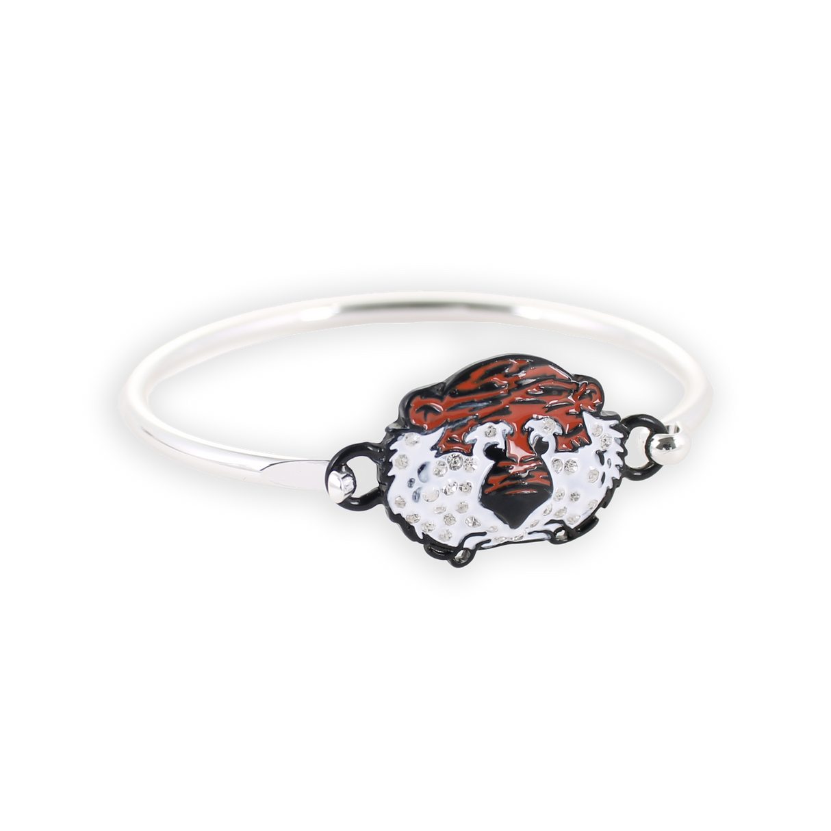 Auburn Crystal Mascot Logo Cuff Bracelet