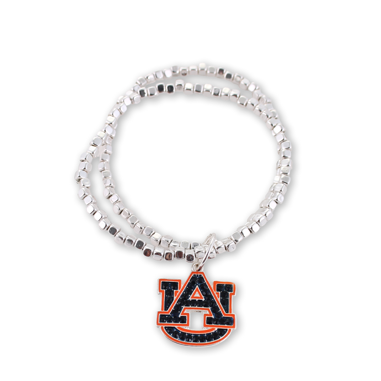 Auburn Crystal Logo Stretch Bracelet
