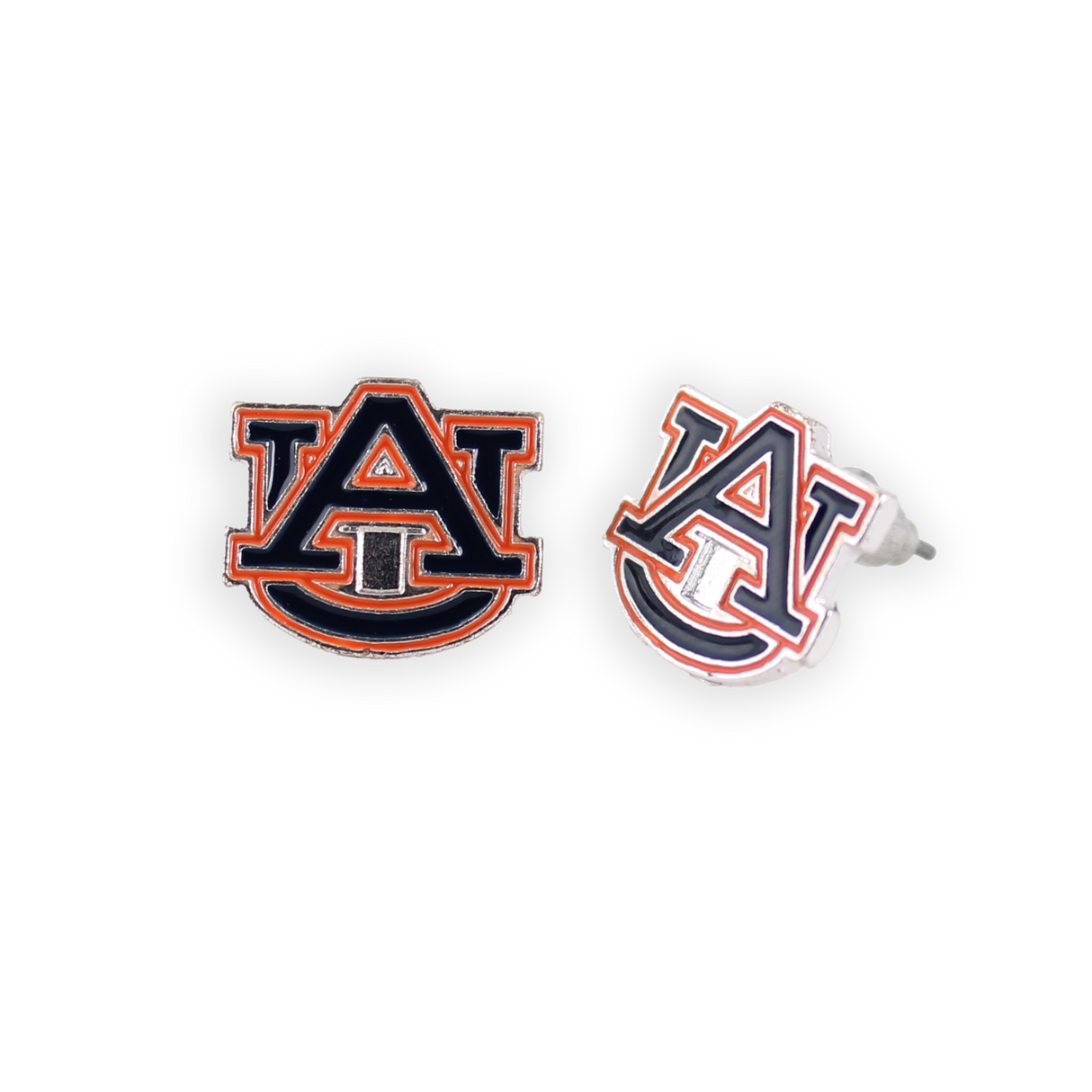 Auburn Enamel Logo Stud Earrings