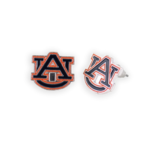 Auburn Enamel Logo Stud Earrings
