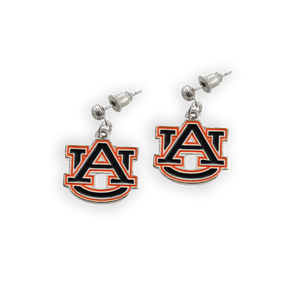 Auburn Enamel Logo Earrings