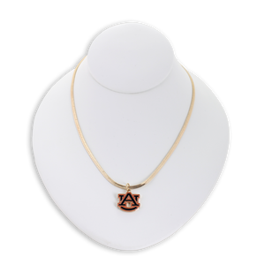 18” Auburn Gold & Enamel Logo Necklace