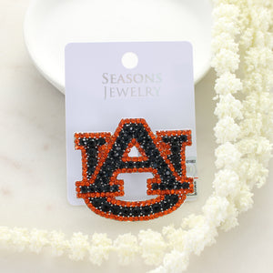 Auburn Crystal Logo Convertible Pin/Pendant