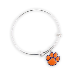 Clemson Enamel Logo Wire Bracelet