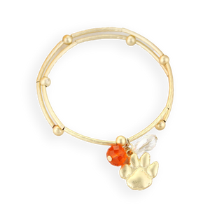 Clemson Matte Gold Logo Bracelet