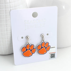 Clemson Enamel Logo Earrings