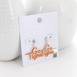Clemson Slogan Earrings