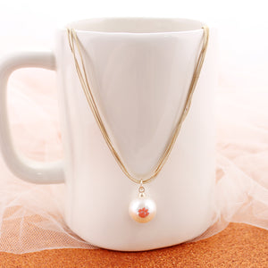 Clemson Gold & Pearl Logo 3-Strand Necklace