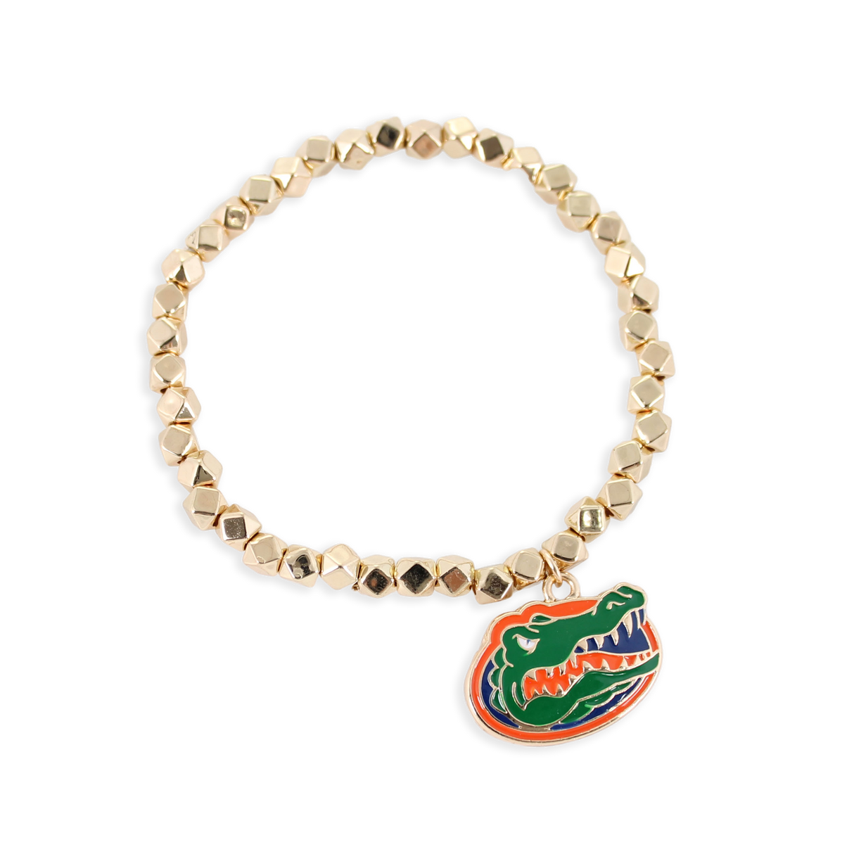 Florida Gold Stretch Bracelet w/Enamel Logo