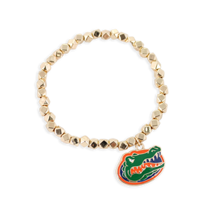 Florida Gold Stretch Bracelet w/Enamel Logo