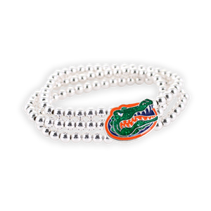Florida Glitter Enamel Logo Stretch Bracelet Set