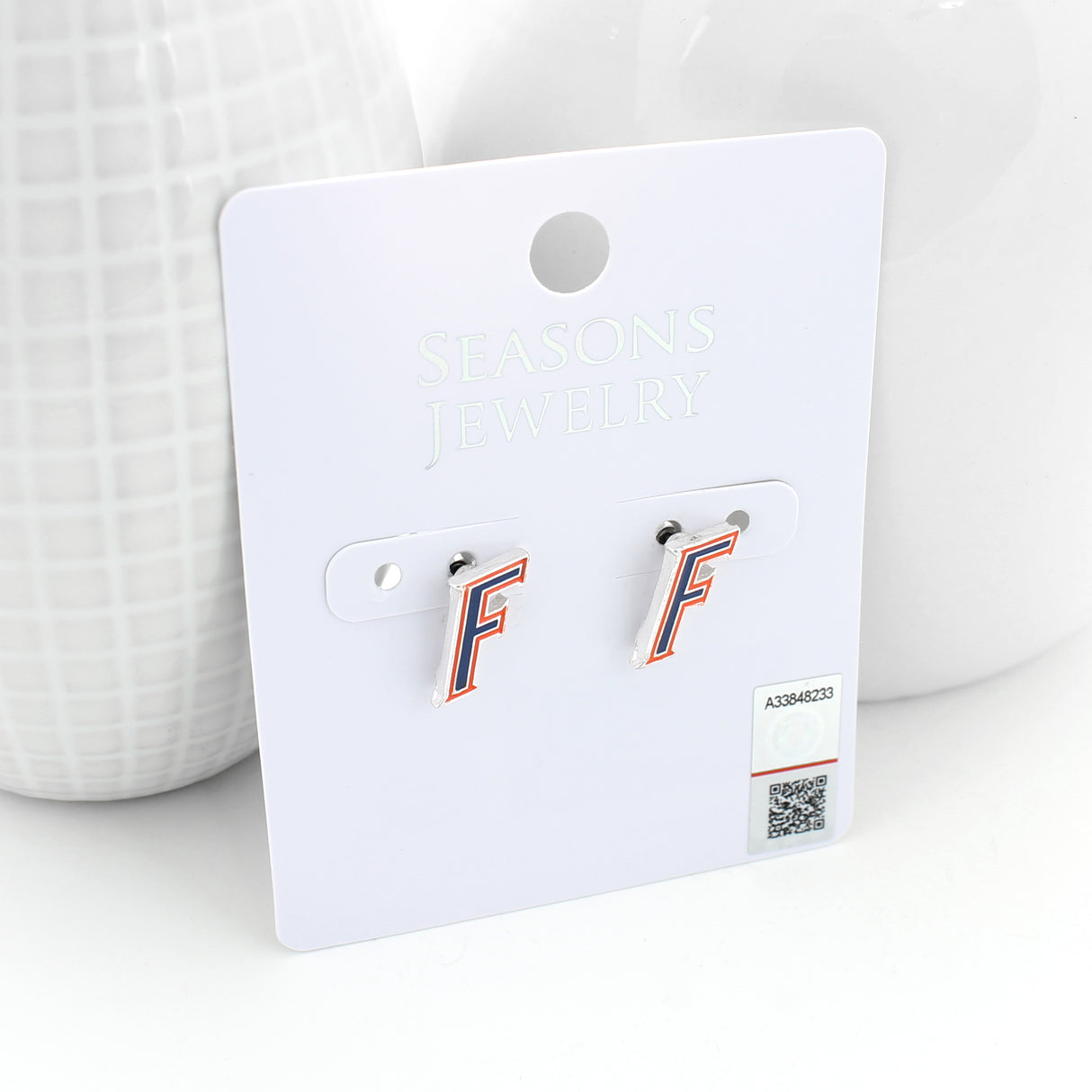 Florida Enamel Logo Stud Earrings